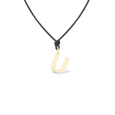 Pendant Letter U 14K yellow gold